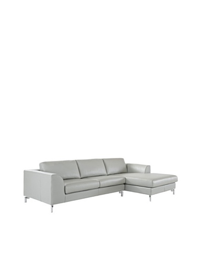 Furniture Contempo Angela Sectional with Left-Handed Chaise, Grey