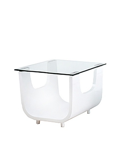 Furniture Contempo Saly Side Table, White