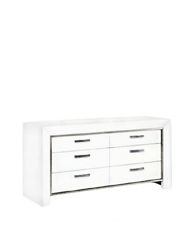 Furniture Contempo Ibiza Dresser, White/Silver