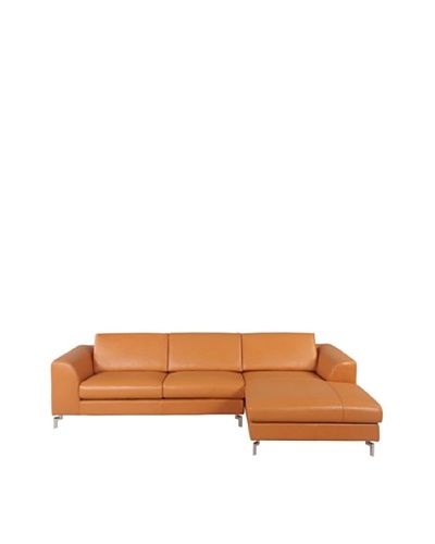 Furniture Contempo Angela Sectional with Left-Handed Chaise, Camel