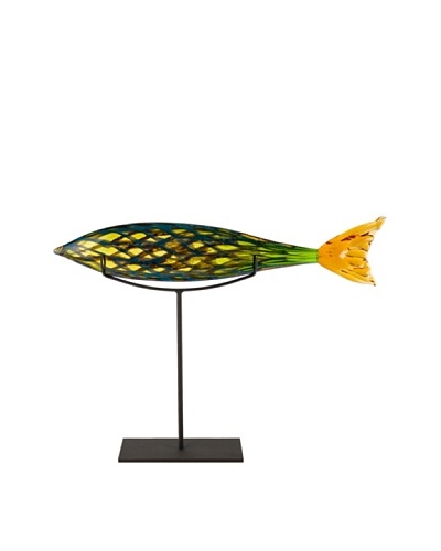 FusionZ Green Scale Fish Sculpture [Green/Gray]
