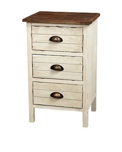 Gallerie Décor Dover Three-Drawer Accent Cabinet, CreamAs You See