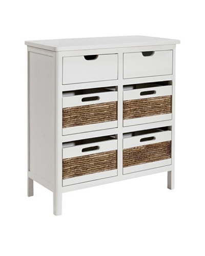 Gallerie Décor Bali Six-Drawer Chest, WhiteAs You See