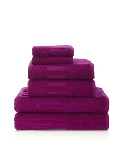 Garnier-Thiebaut 6-Piece Bath Towel Set [Fuchsia]