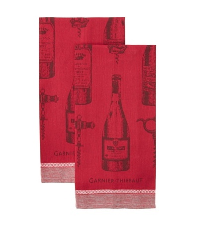 Garnier-Thiebaut Set of 2 Le Vin Kitchen Towels, Syrah