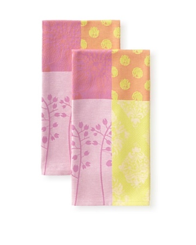 Garnier-Thiebaut Set of 2 Lily Kitchen Towels, Candy