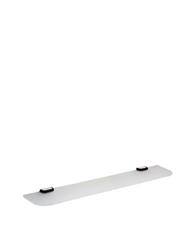 Gedy by Nameek's Odos Collection Shelf, White/Polished Chrome/Wenge, 24