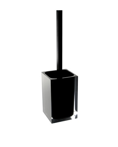 Gedy by Nameek's Modern Square Toilet Brush Holder, Black