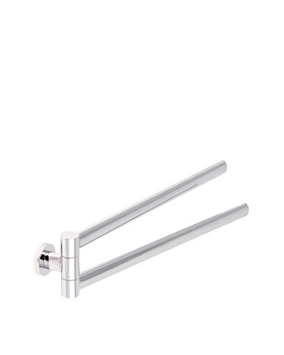 Gedy by Nameek's Demetra Collection Double Swivel Towel Bar, Polished Chrome