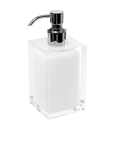 Gedy by Nameek's Square Countertop Soap Dispenser, White
