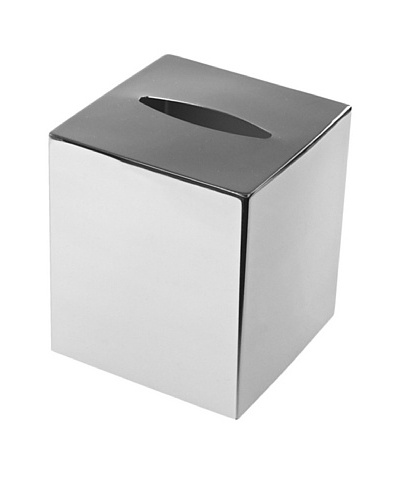 Gedy by Nameek's Modern Square Polished Chrome Tissue Box Cover