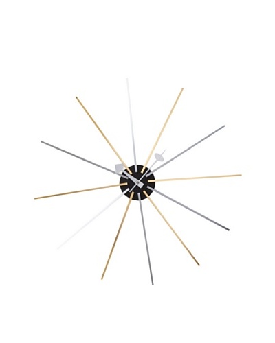 George Nelson Asterisk Clock [Silver/Gold]