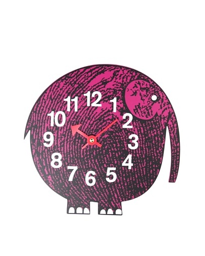 George Nelson Zoo Timer Elephant Wall Clock, PurpleAs You See