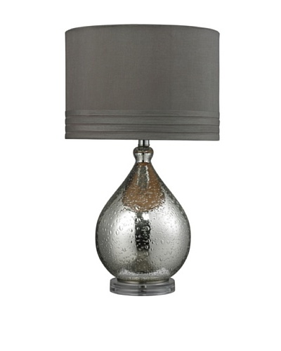 HGTV Home Mercury Platted Bubble Glass Table Lamp