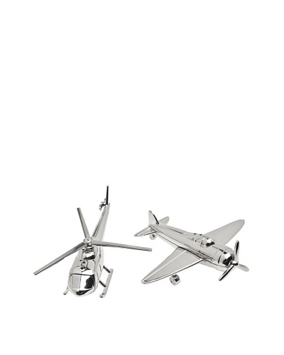 Godinger Airplane & Chopper Salt & Pepper Shakers