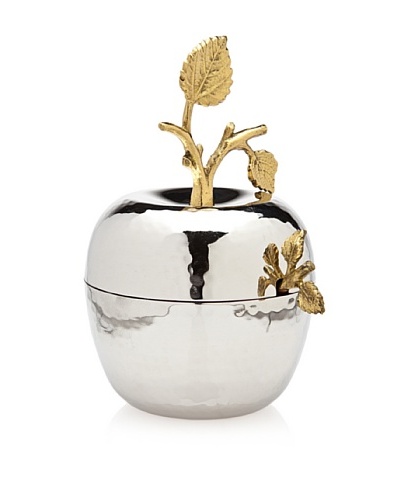 Godinger Leaf Design Apple Jam Jar with Spoon