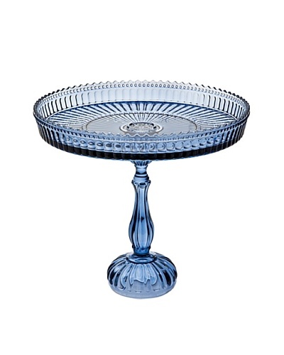 Godinger Victoria Footed Compote, Blue