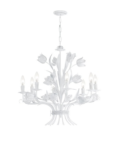 Gold Coast Lighting Southport Collection Chandelier, Wet White, 8-Light