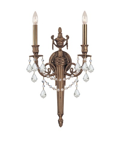 Gold Coast Lighting Ornate Wall Sconce, Matte Brass