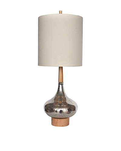 Greenwich Lighting Flash Back Table Lamp, Antique Glass/Wood