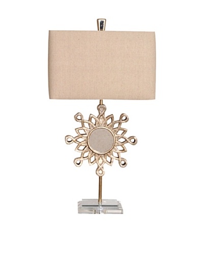 Greenwich Lighting Starlight Table Lamp, Toasted Silver/Antique Mirror