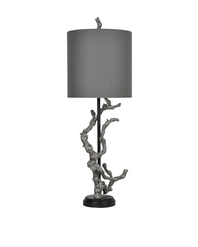 Greenwich Lighting Twisted Branch Table Lamp, Bleached Gray