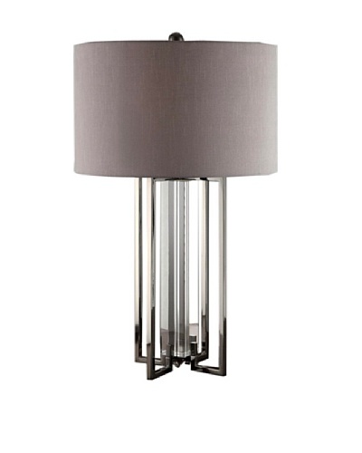 Greenwich Lighting Tensdale Table Lamp, Black Nickel/Crystal