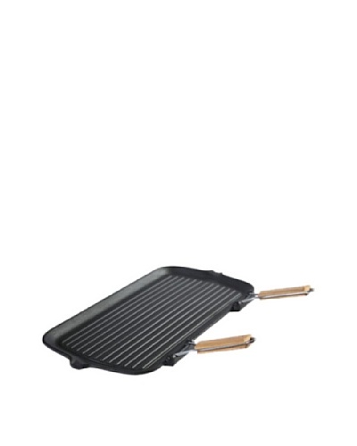 Guro Cast Iron Pro Foldable Grill Pan, Black, 10 x 19
