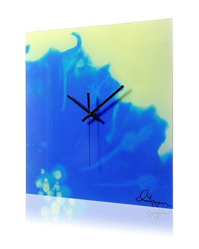 HangTime Designs Morning Glory Wall Clock, Blue