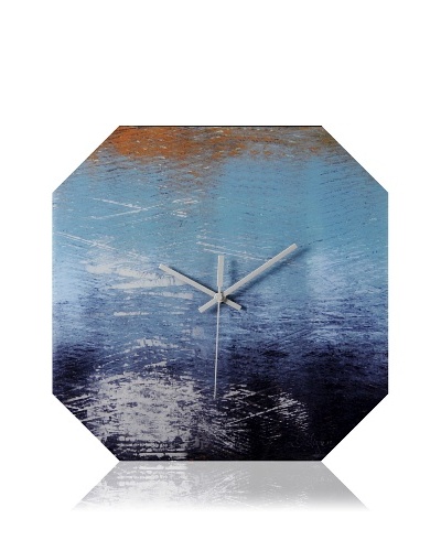 HangTime Designs Piers Edge Octa Wall Clock, Blue