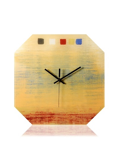 HangTime Designs Textile Octa Wall Clock, Yellow