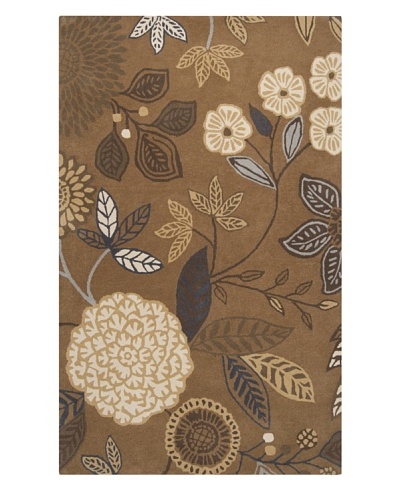 Harlequin New Zealand Wool Rug, Golden Brown/Caramel/Mushroom, 5' x 8' [Gold/Brown/Gray]