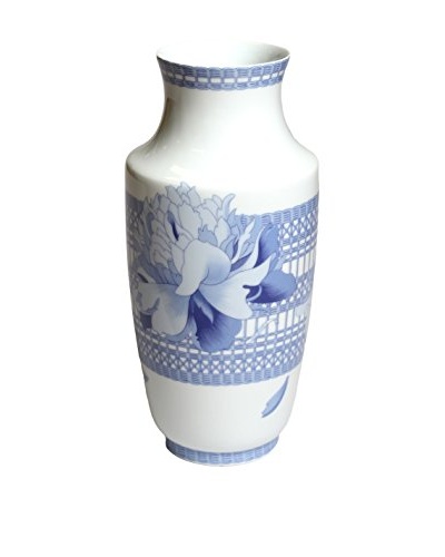 Hermès Pivoines Porcelain Vase, White/Blue