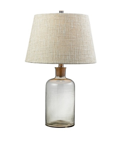HGTV Home Clear Glass Bottle Table Lamp with Cork Neck