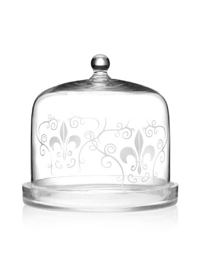 Home Essentials Etched Fleur-de-Lis Cheese DomeAs You See