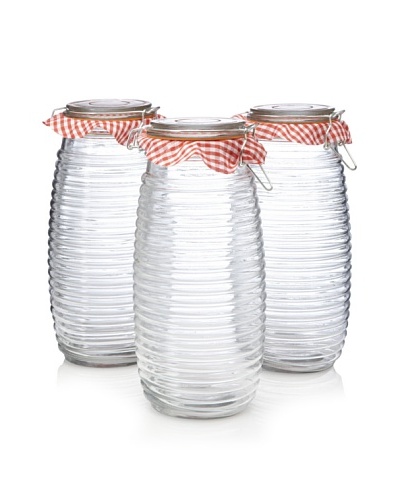 Home Essentials Set of 3 Klein's Bail Ribbed Storage Jars