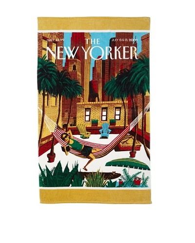 The New Yorker Rooftop Girl Beach Towel