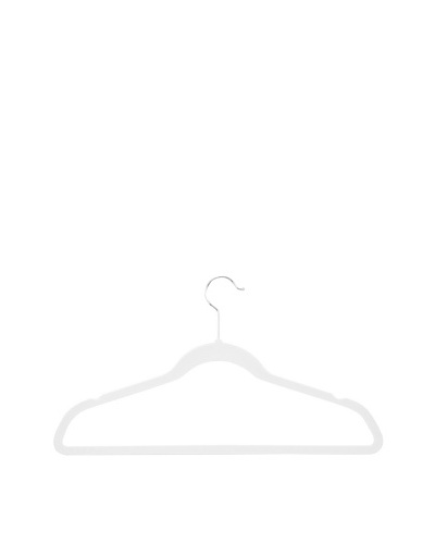 Honey-Can-Do 20-Pack Ultra-Thin Non-Slip Velvet-Touch Hangers, White