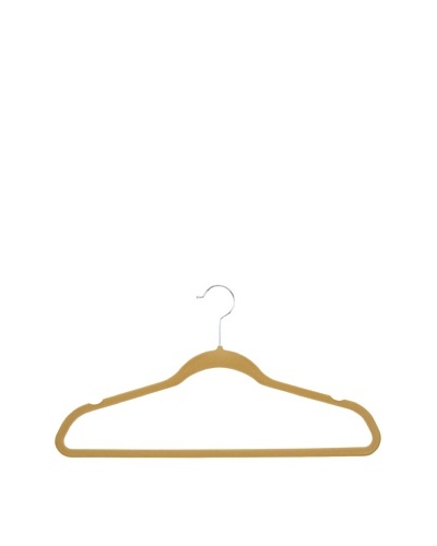 Honey-Can-Do Thin Non-Slip Velvet Hangers, 50-Pack [Tan]