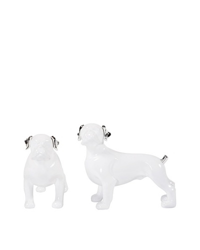Howard Elliott Set of 2 Ceramic Dog Statues