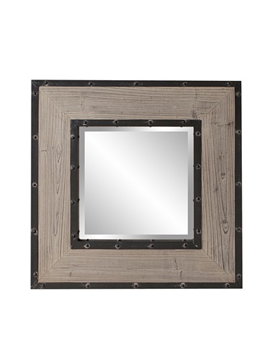 Howard Elliott Collection Chatham Square Mirror, Natural Wood