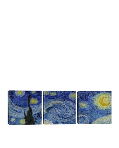 iCanvasArt Vincent Van Gogh: The Starry Night Panoramic Giclée Triptych