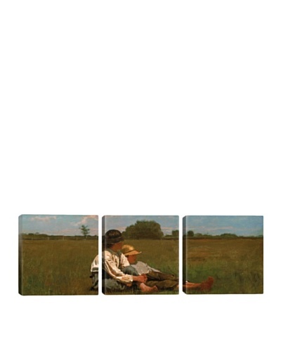 iCanvasArt Winslow Homer: Boys In a Pasture Panoramic Giclée Triptych