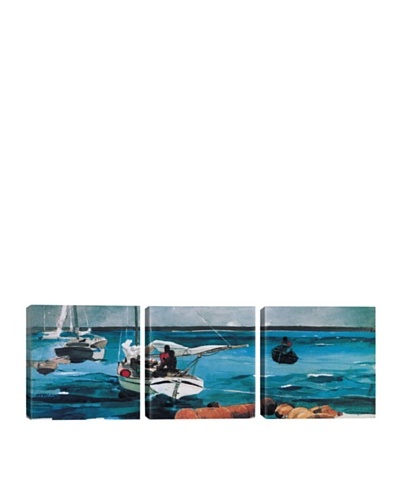 iCanvasArt Winslow Homer: Nassau Panoramic Giclée Triptych