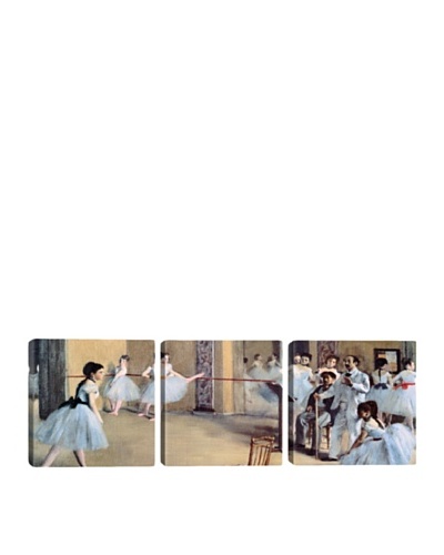 iCanvasArt Edgar Degas: The Dance Foyer At The Opera Panoramic Giclée Triptych
