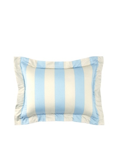 Image by Charlie Azure Decorative Pillow, Aqua/Off-White, 13 x 18