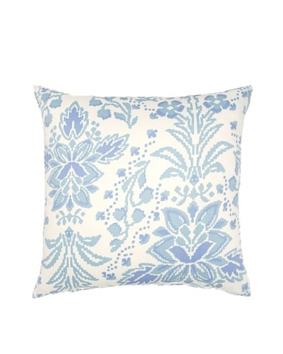 Image by Charlie Azure Decorative Pillow, White/Multi Blues, 20 x 20