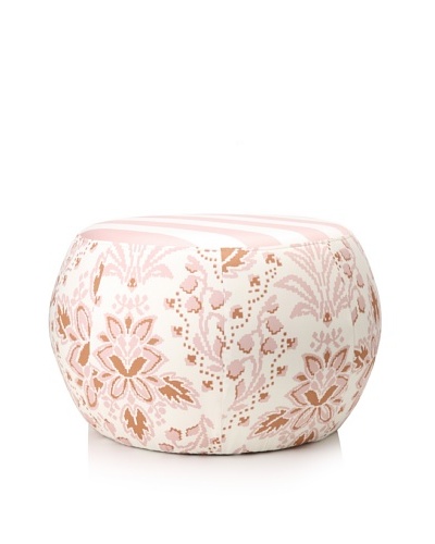 Image by Charlie Taupe Ottoman, Peachskin/Off-White