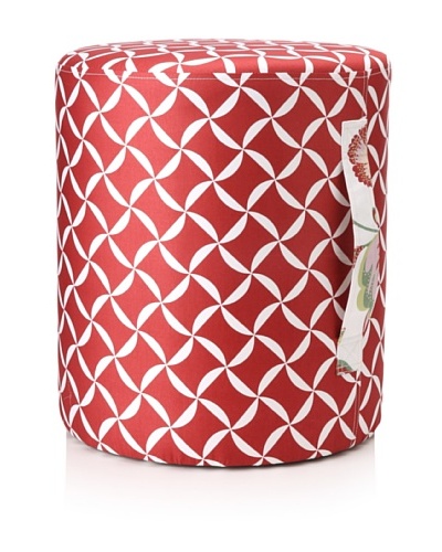 Image by Charlie Taylor Ottoman, Cherry Red/White
