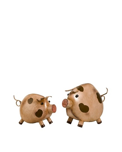 Set of 2 Peter and Polly Pig Décor